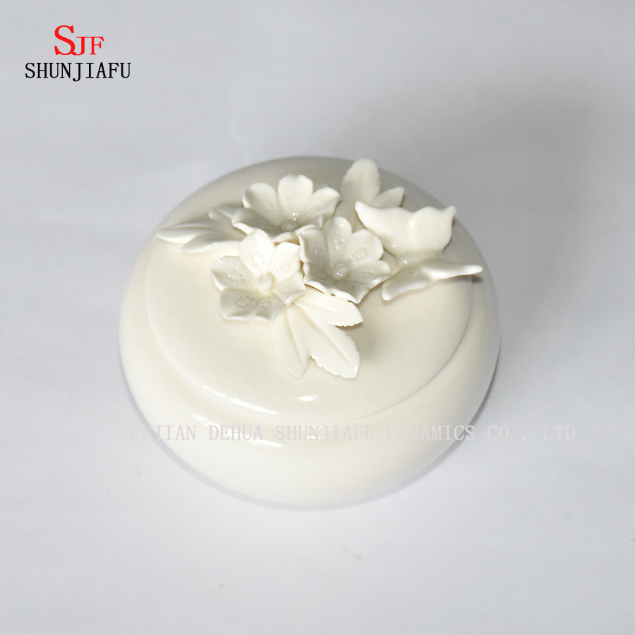 Joyero de porcelana blanca de alto grado - Regalo-Navidad