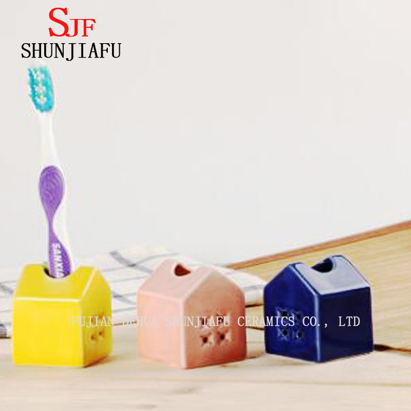 Soporte de cepillo de dientes de cerámica para la decoración del hogar