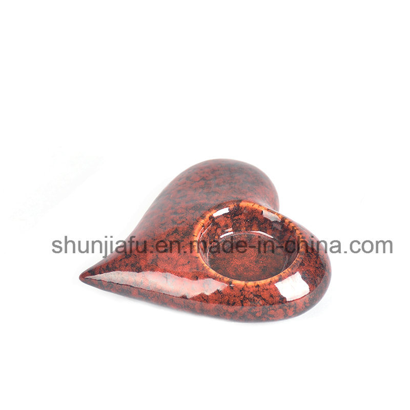 Candelabros de cerámica con forma de corazón de decoración de amor