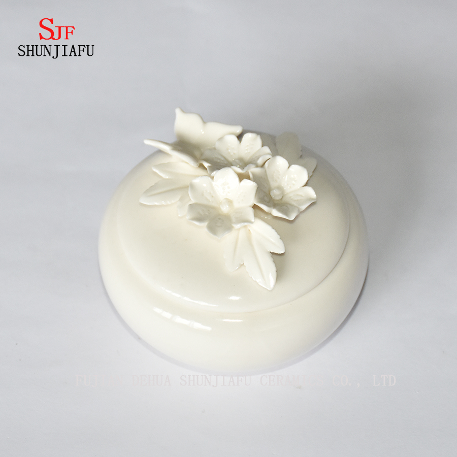 Joyero de porcelana blanca de alto grado - Regalo-Navidad