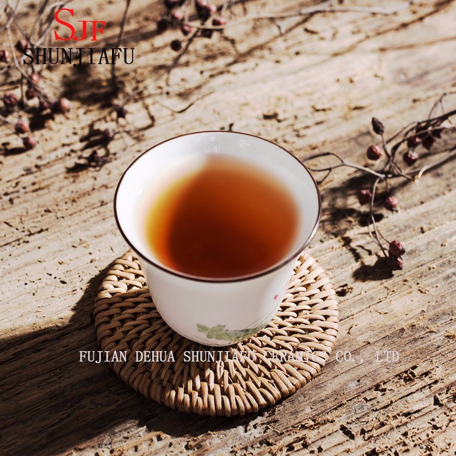 Taza de té de cerámica de Kung Fu de Lotus de color hecho a mano de alta calidad