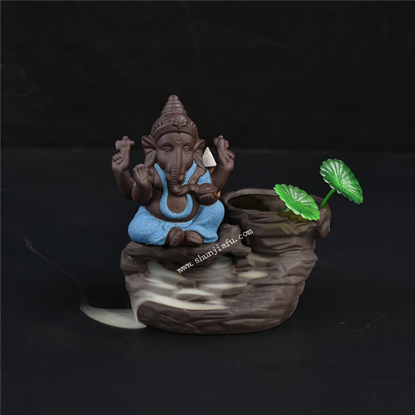 Ceramic Buddha statue Incense cone Ceramic incense burner Backflow  1728