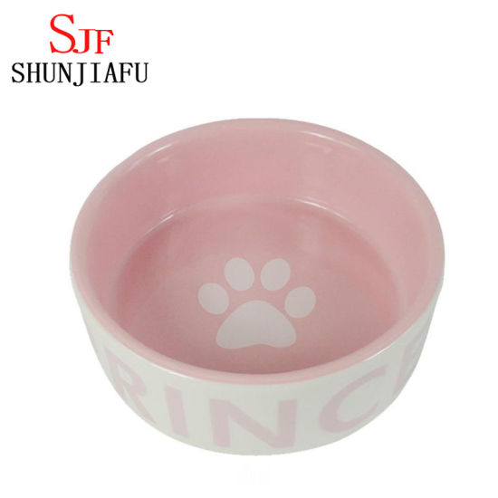 Comedero para perros de cerámica rosa Tazón de cerámica para mascotas