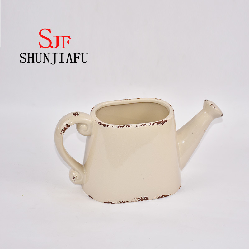 Regadera de cer&aacute;mica decorativa vintage Mister Pumpkin Can