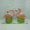 Flamingos de césped de cerámica LED sin marco