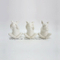 Material de cerámica: tres cerditos blancos y negros
