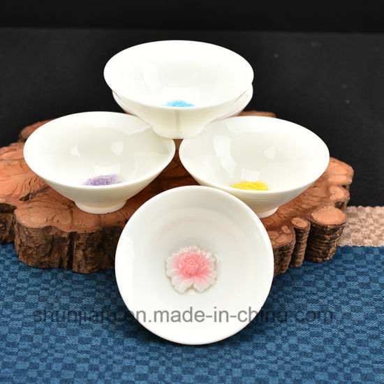 Taza de té de cerámica de boca ancha para decoración