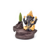 Cerámica dorada Ganesha Reflujo Quemador de incienso Contraflujo en cascada Smog