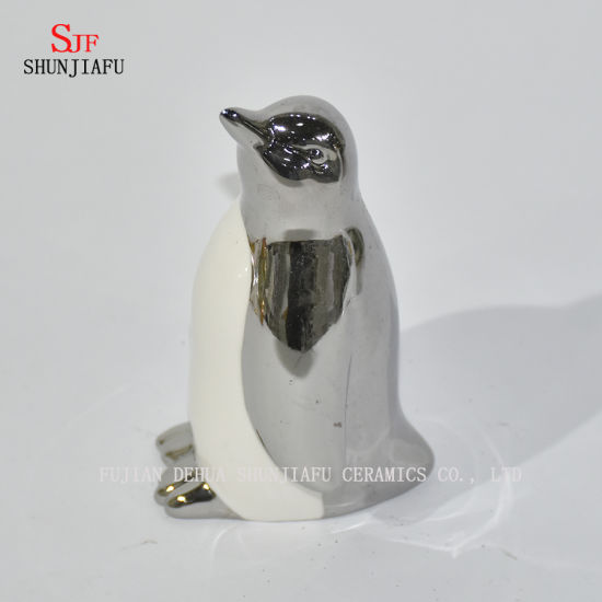 Pingüino lindo para la familia / oficina / café / decoración del festival / galvanoplastia de cerámica / a
