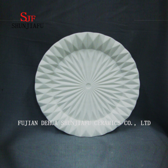 Juego de vajilla de disco de cerámica redondo de 3, plato de disco de cerámica (L / M / S)