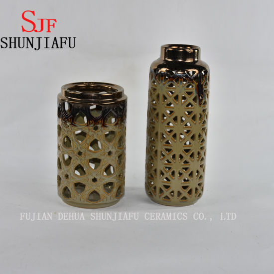Linterna de cerámica de estilo contemporáneo Gift Craft