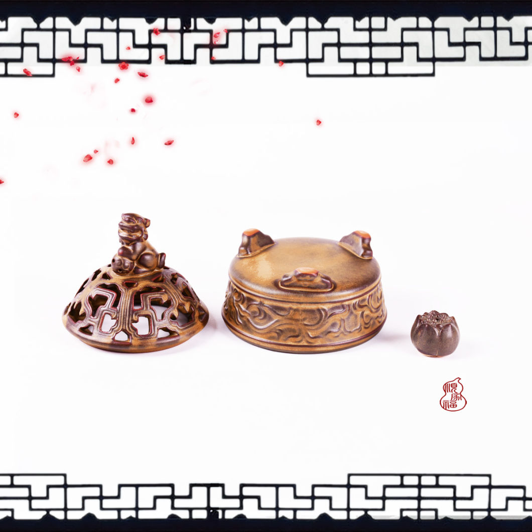 un solo quemador de incienso de le&oacute;n Incensario de quemador de incienso de estilo cl&aacute;sico