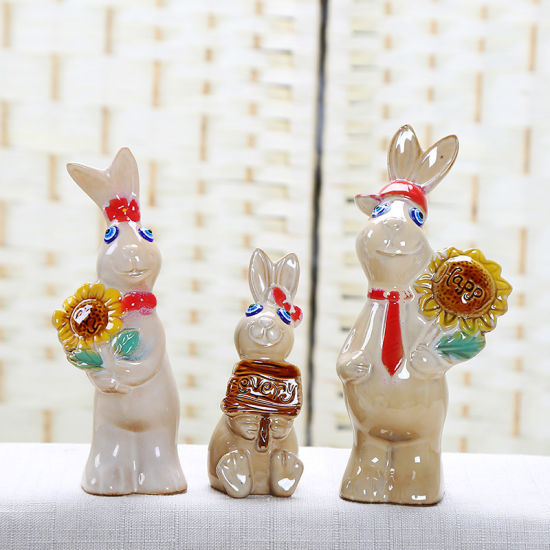 Decoración del hogar Artesanía Conejo Decoración familiar Ornamento Moda concisa
