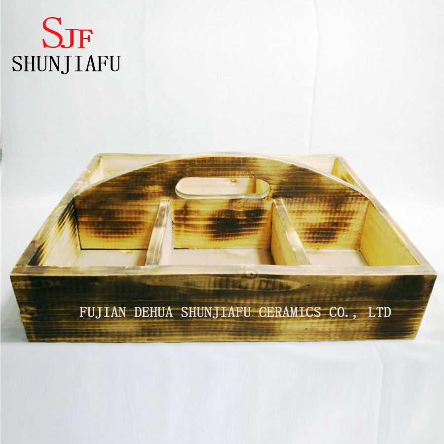 Maceta de madera creativa Peque&ntilde;as macetas de madera para plantas suculentas