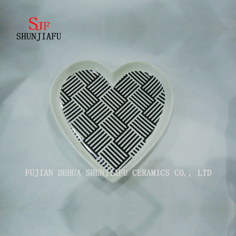 Vajilla de comida en forma de coraz&oacute;n Plato de cer&aacute;mica Ensalada Frutero Plato de fiesta