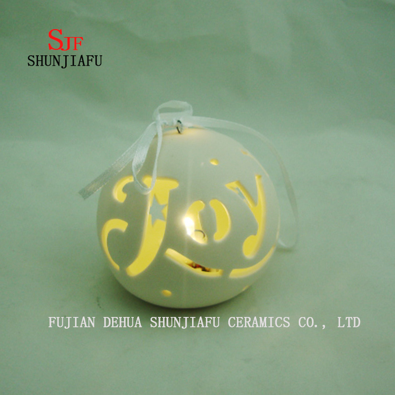 Forma de la letra Adornos de velas de cer&aacute;mica / Decoraciones creativas para el hogar y la Navidad / a