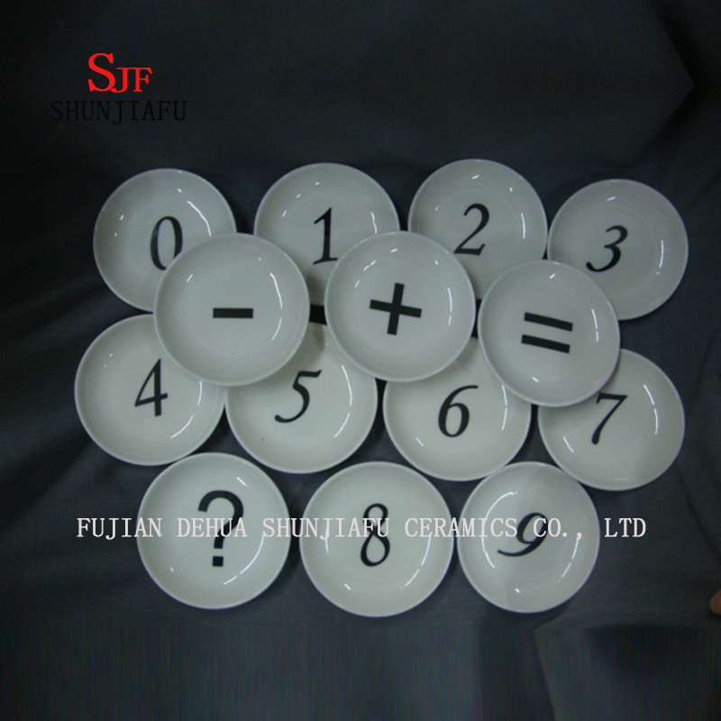 4 PIEZAS y platos de cer&aacute;mica de Navidad Aperitivo Platos Platos de porcelana Vajilla Plato (forma circular)