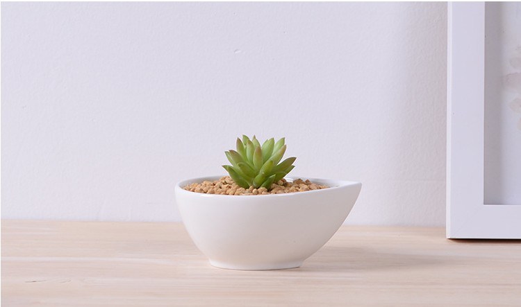 Cer&aacute;mica maceta blanca Mini art&iacute;culos de decoraci&oacute;n de escritorio