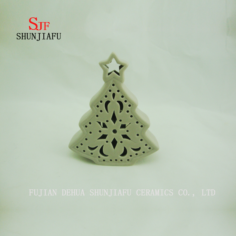 Galvanoplastia Best Choice Products &Aacute;rbol de Navidad de mesa de cer&aacute;mica preiluminada