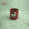 Candelero de cerámica de la taza de la vela del modelo de los ciervos para las luces del té, tamaño del color rojo 3