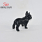 Sentado de cerámica Bulldog francés Cerámica con acabado de agua esmaltada negra