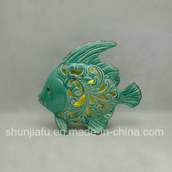 Candelabro LED de cerámica Sea Fish