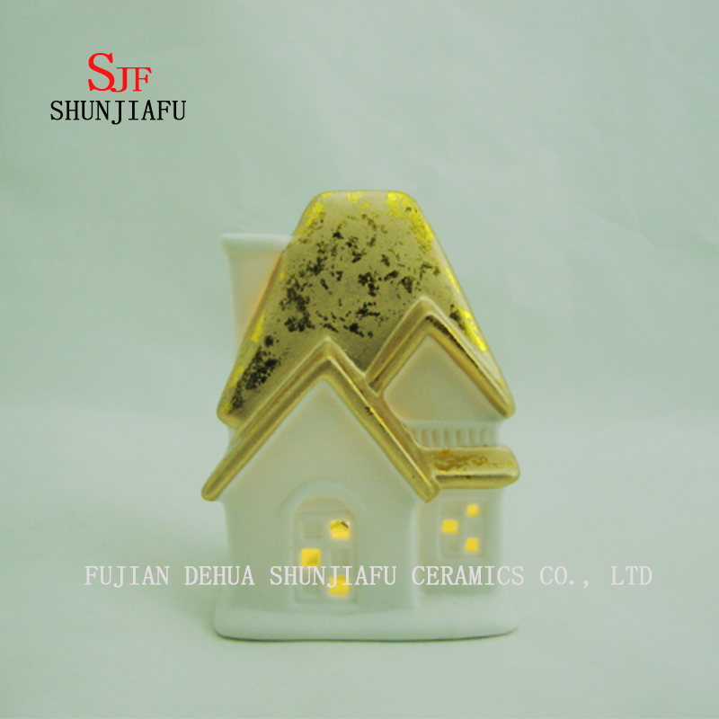 Small House Candlesticks Light House - Portavelas de cer&aacute;mica - G