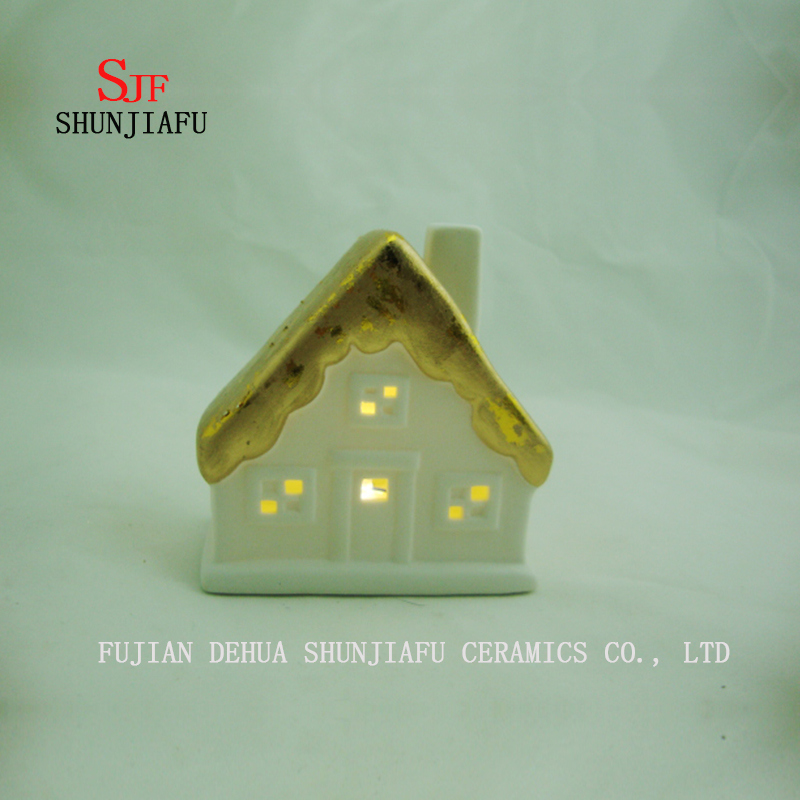 Small House Candlesticks Light House - Portavelas de cer&aacute;mica - I