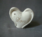 Decoraciones para el hogar de porcelana en forma de corazón con cristal artificial, blanco