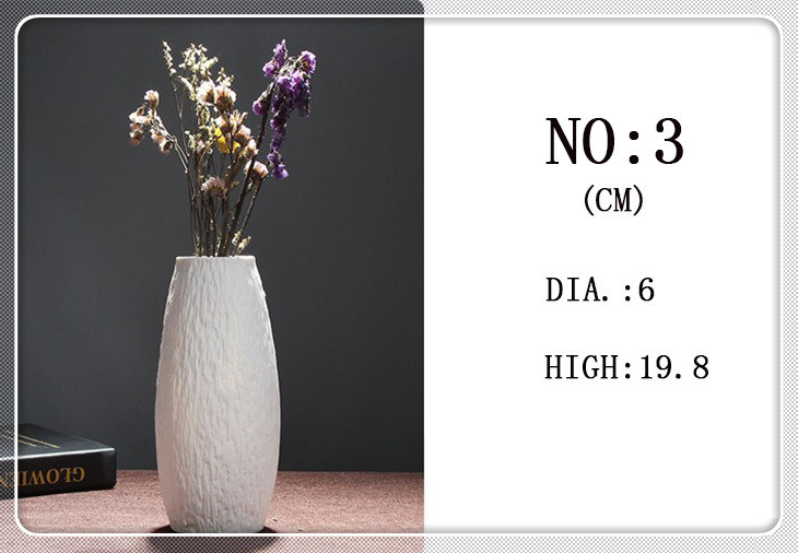 Precio de f&aacute;brica al por mayor Varios elegante florero de cer&aacute;mica de porcelana blanca