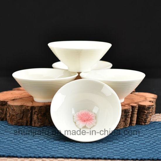 Taza de té de cerámica de boca ancha para decoración