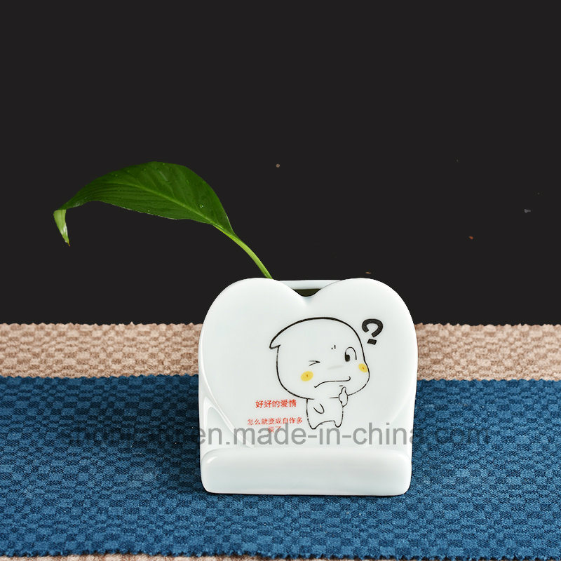 Dibujo a mano Tipo de florero de cer&aacute;mica Soporte para tel&eacute;fono m&oacute;vil