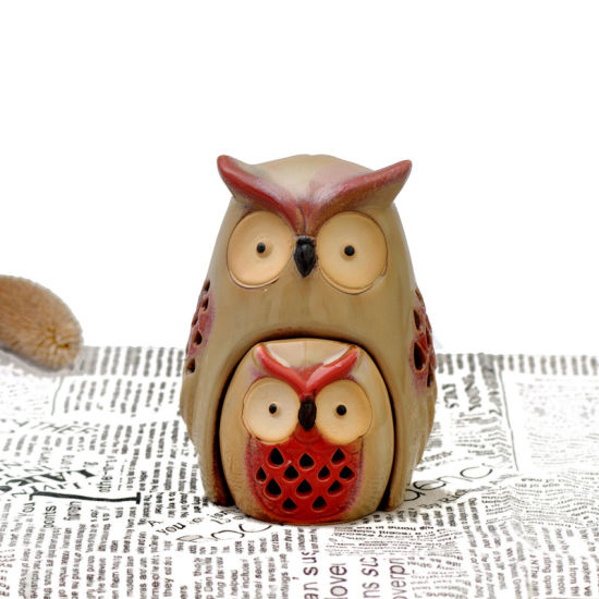 Owl Mother and Son Lovely Muebles de cerámica para decoración del hogar