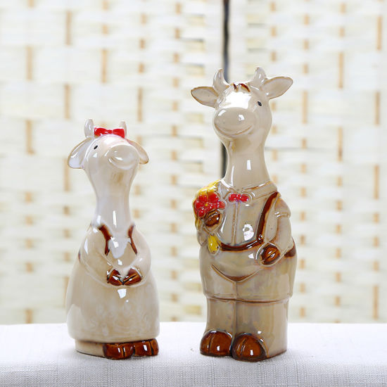 Las ovejas novios decoraciones de boda modernas de cerámica / C