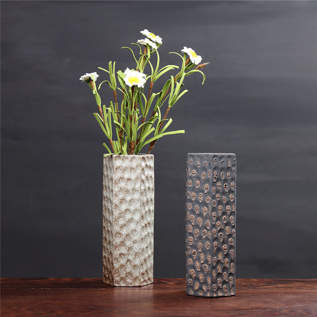 Elegante venta caliente decoración para el hogar esmaltada decoración moderna florero de cerámica