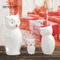 3 PCS / Set Creative White Ceramic Owl Decorativos adornos decorativos para el hogar