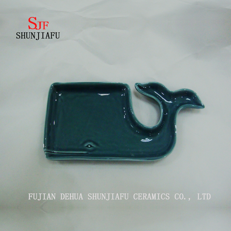 Platos para la cena de vajilla multiusos de cer&aacute;mica Dolphins-Ocean Series