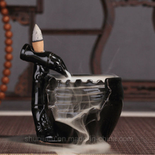 Forma de jarra de agua de cerámica Decoración del hogar Quemador de incienso de reflujo de humo