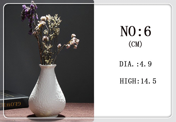 Precio de f&aacute;brica al por mayor Varios elegante florero de cer&aacute;mica de porcelana blanca