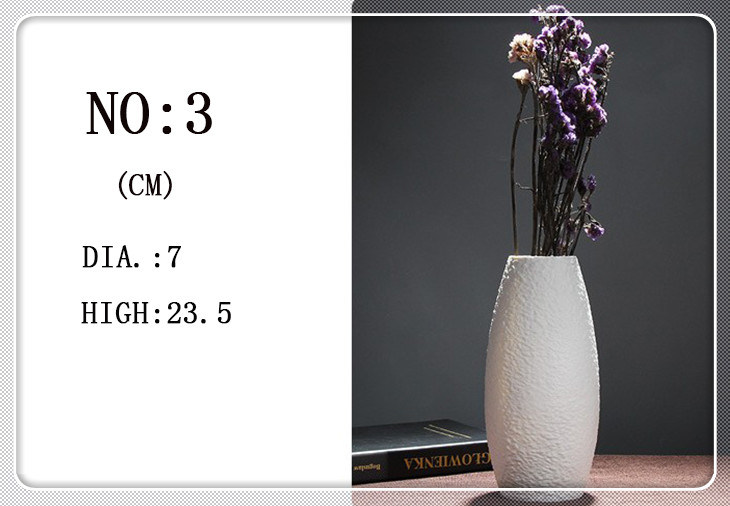 Precio de f&aacute;brica al por mayor Varios elegante florero de cer&aacute;mica de porcelana blanca