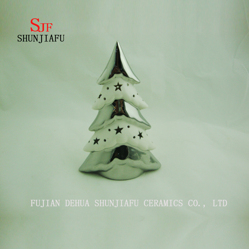 Sobremesa Cer&aacute;mica Enchapado Iluminado Cer&aacute;mica Galvanoplastia &Aacute;rbol de Navidad
