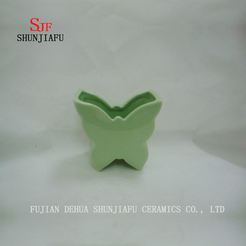 3 colores, florero de cer&aacute;mica de mesa de mariposa multifunci&oacute;n para flor