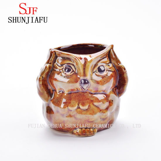 5 diseño cerámica cerámica búho maceta porcelana animal maceta / C