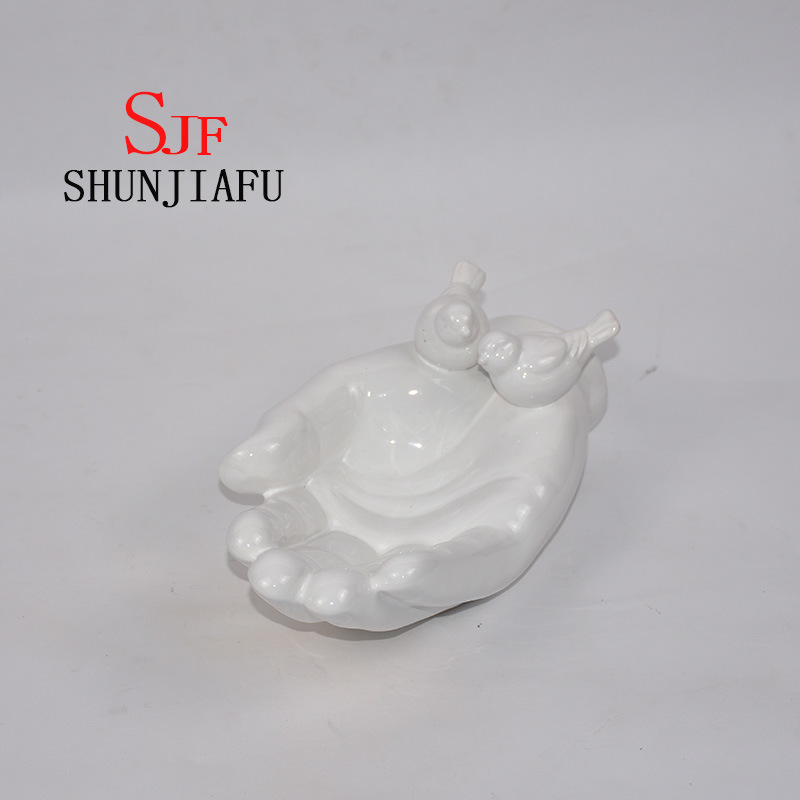 Merienda de bergamota de cer&aacute;mica o plato / plato de frutas para utensilios de cocina (azul)