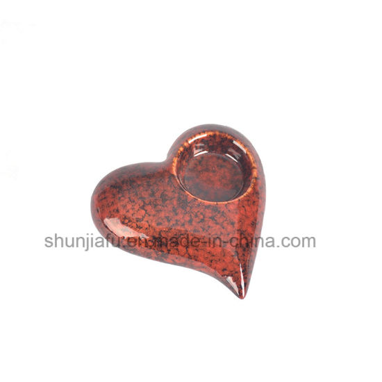 Candelabros de cerámica con forma de corazón de decoración de amor