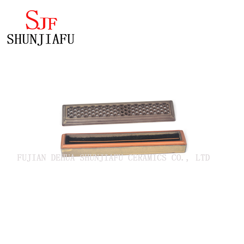 Caja insertada de incienso de cer&aacute;mica Caja insertada cuatro colores