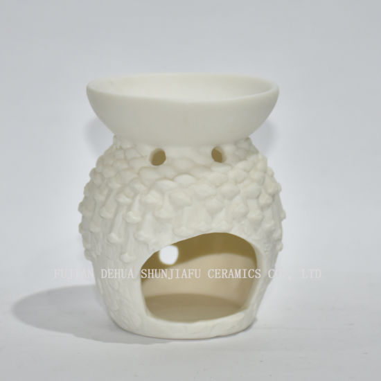 Serie de forma de cono de pino de cerámica de 4 diseños / candelero