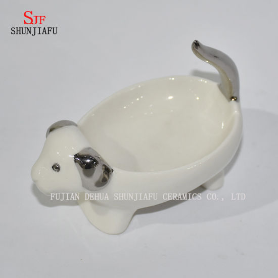 Jabonera / plato de cerámica con forma de animal