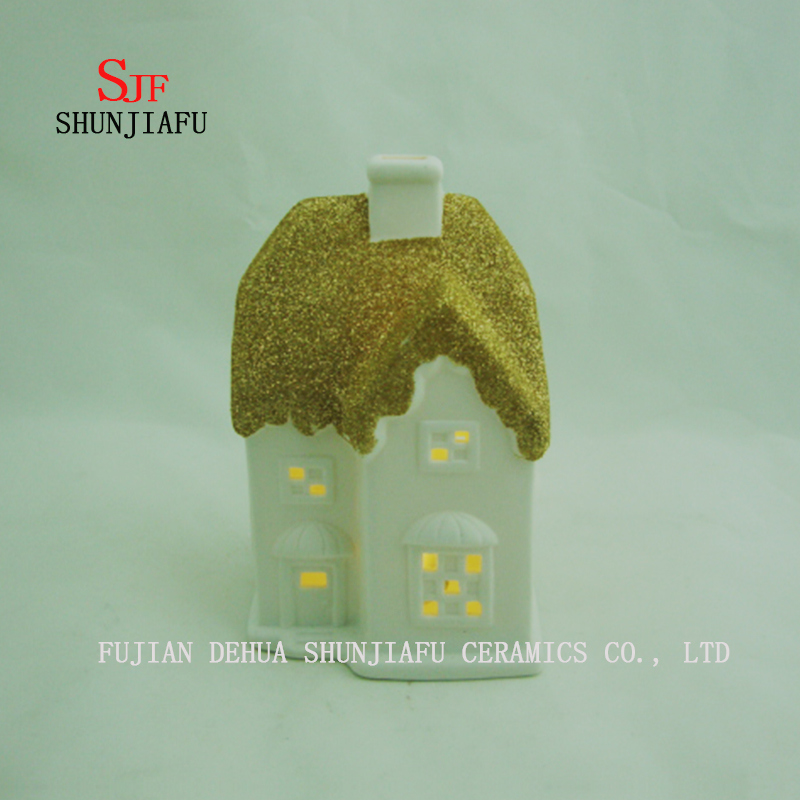 Small House Candlesticks Light House - Portavelas de cer&aacute;mica - C