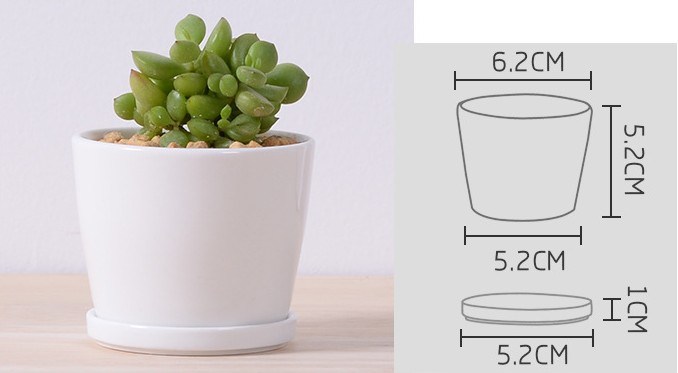 Escritorio de ocio Peque&ntilde;o florero de cer&aacute;mica redondo peque&ntilde;o